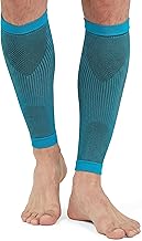 KEKING Calf Compression Sleeves for Men Women, Leg Compression Sleeves, Footless Compression Socks for Running, Shin Splint Support for Sports, Varicose Vein Treatment Legs Pain Relief, Blue XXL